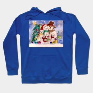 Snowman family 2 Hoodie